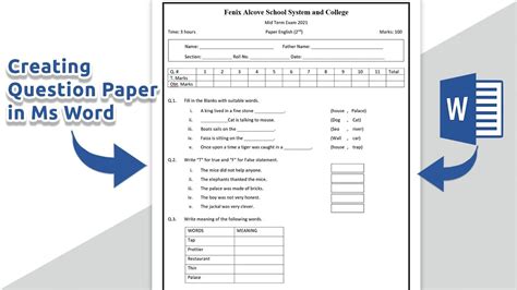 Read Online Ms Word How Preparing A Question Paper 