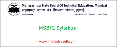 msbte g scheme syllabus fifth semester