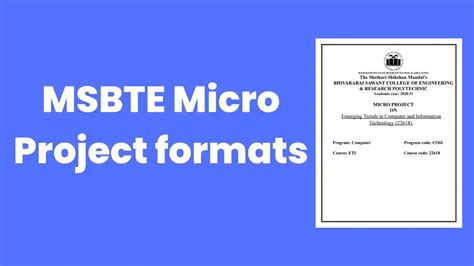 Msbte Micro Project