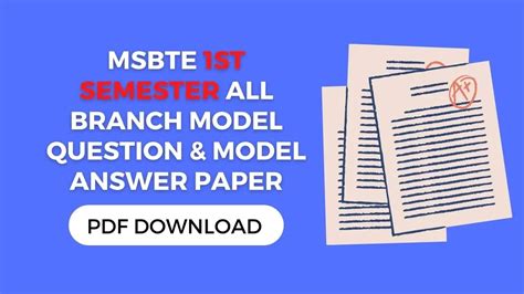Msbte Model Question Paper
