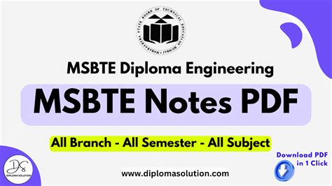 Msbte Notes Diploma Study Notes Semester Subject Notes