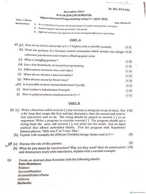 Msbte Question Papers 3rd Sem Mechanical