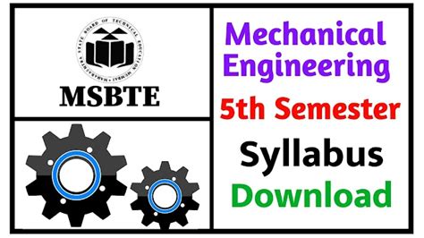 Download Msbte Diploma In Mechanical Engineering 5 Sem 