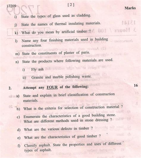 Full Download Msbte Questions Paper Construction Material Second Semester 