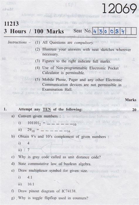 Read Msbte Sample Question Paper 3Rd Sem Electronics Telecommunication 