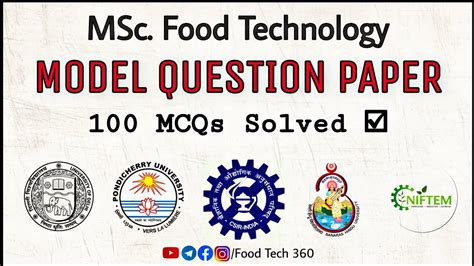 Read Online Msc Food Technology Previous Year Question Paper 