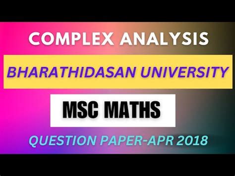 Download Msc Maths Question Paper Bharathidasan University 