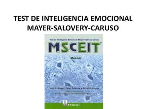 Read Online Msceit Test De Inteligencia Emocional Mayer Salovey Caruso 