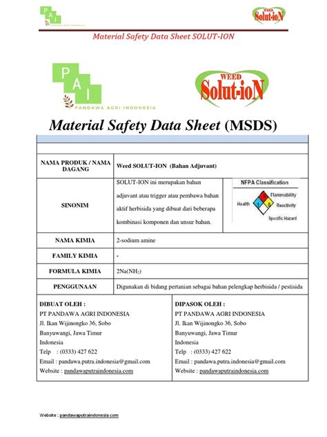 Msds Stands For