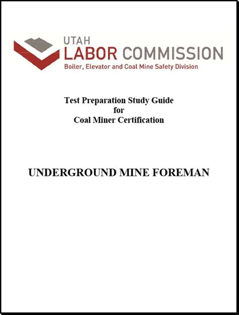 Read Online Msha Mine Foreman Study Guide 