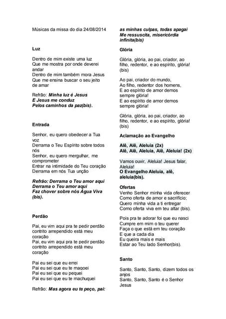 Músicas Da Missa