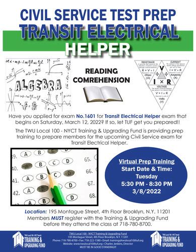 Mta Transit Electrical Helper Practice Test