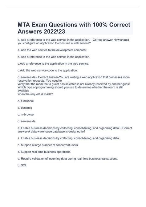 Read Mta 4105 Practice Exam 