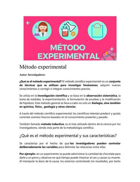Método Experimental Ejemplos