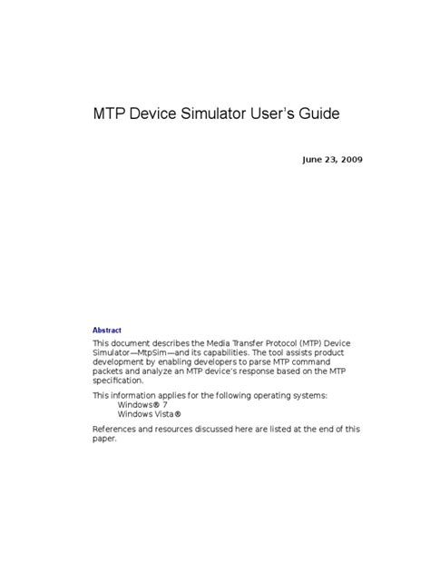 Read Mtp Vista User Guide 