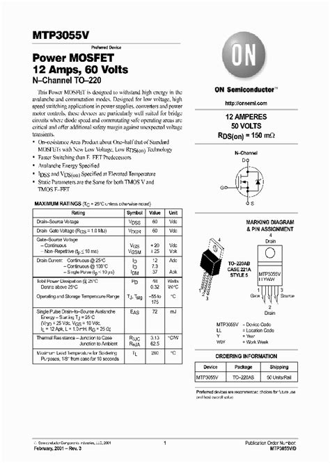 Read Mtp3055V Power Mosfet 12 Amps 60 Volts Ozitronics 