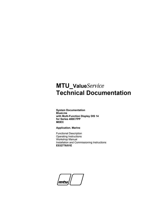 Full Download Mtu Valueservice Technical Documentation 
