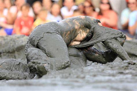 mud wrestling nude