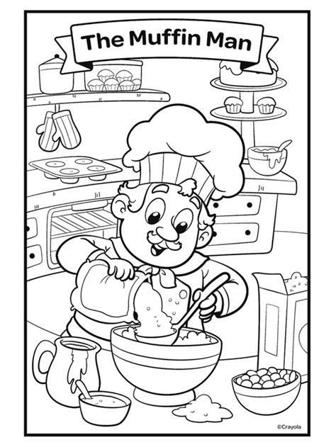 Muffin Coloring Pages Muffin Man Coloring Pages - Muffin Man Coloring Pages
