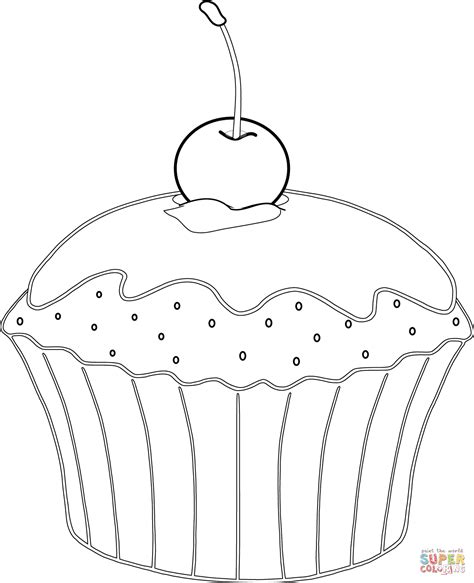 Muffin With Cherry Coloring Pages Cupcake Coloring Pages Muffin Man Coloring Pages - Muffin Man Coloring Pages