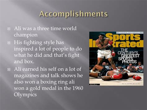 muhammad ali accomplishments list