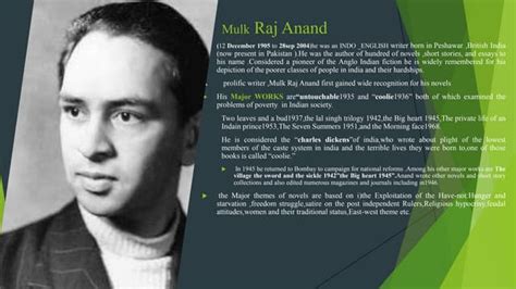 mulk raj anand biography in short