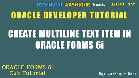multi line text item oracle forms
