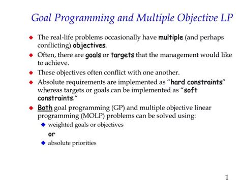 Read Online Multi Objective Programming And Goal Programming Theory And Applications Advances In Intelligent And Soft Computing 