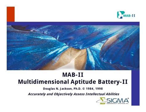 Multidimensional Aptitude Battery