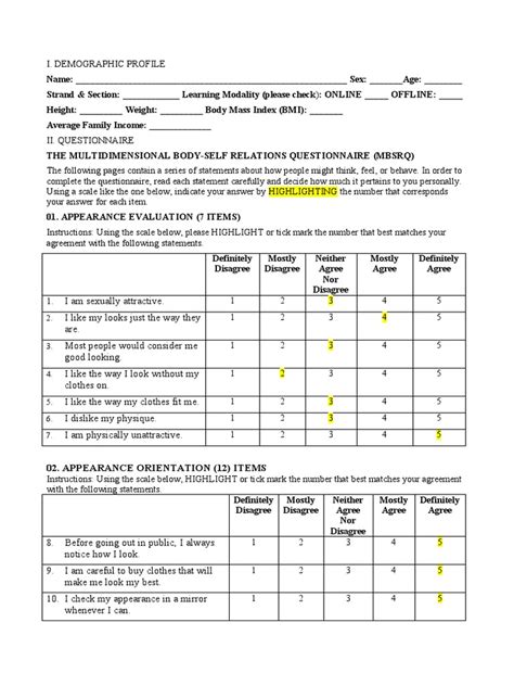 Read Multidimensional Body Self Relations Questionnaire 