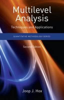 Read Multilevel Analysis Techniques And Applications Second Edition 