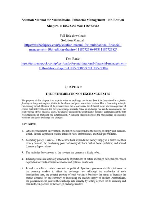 Multinational Financial Management Shapiro Solution