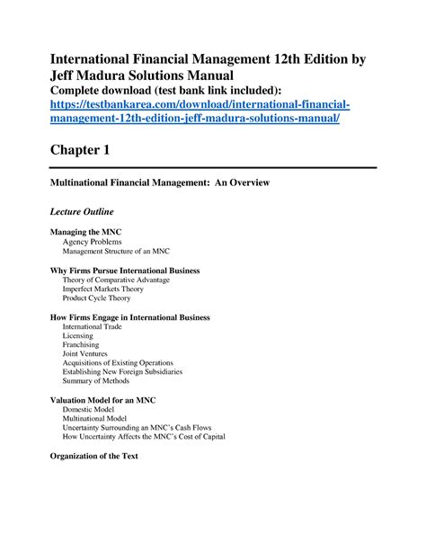 Read Multinational Financial Management Chapter 4 Solutions File Type Pdf 