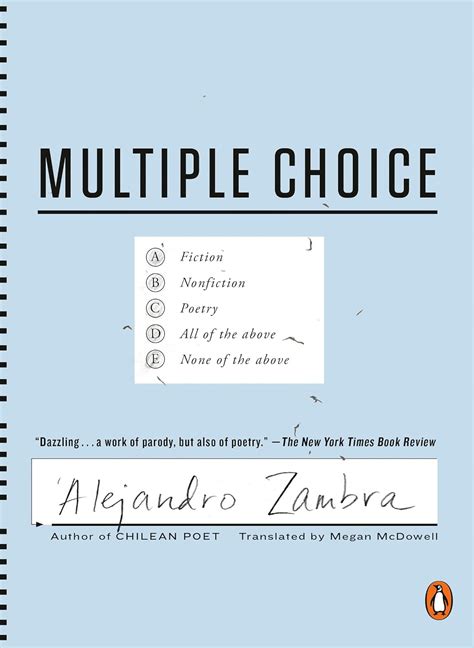 Multiple Choice Alejandro Zambra