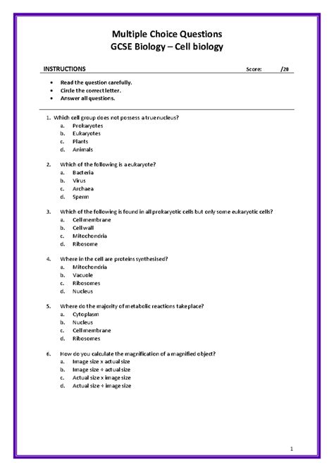 Multiple Choice Biology Test Answer On Ecology