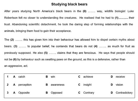 Multiple Choice Cloze Test Exercises Pdfsdocuments2
