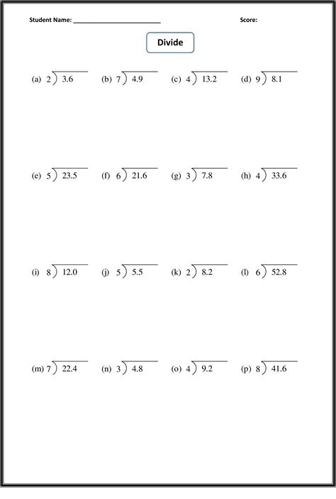 Multiple Decimals 6th Grade Worksheet   6th Grade Math Multiplying And Dividing Decimals Worksheets - Multiple Decimals 6th Grade Worksheet