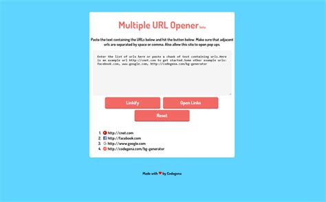Multiple Url Opener