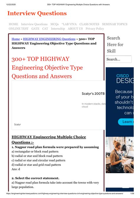 Read Multiple Choice Questions Highway Engineering Bing 