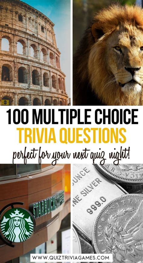 Read Multiple Choice Trivia With Answers 