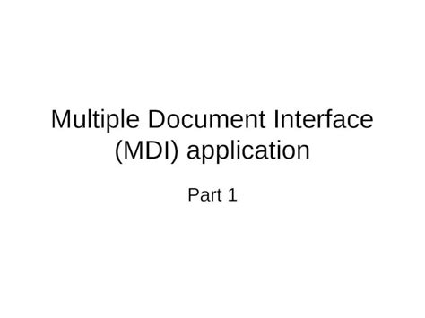 Download Multiple Document Interface C 