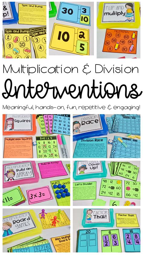 Multiplication And Division Activities For Interventions Multiplication And Division Activities - Multiplication And Division Activities