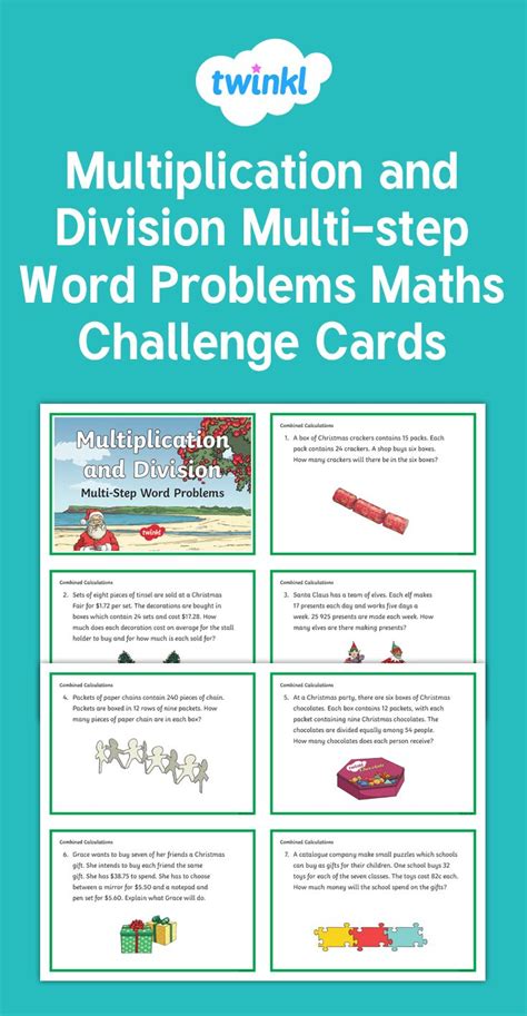 Multiplication And Division Challenge Cards Grade 3 Math Division Challenge - Division Challenge