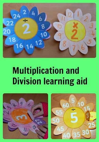 Multiplication And Division Flower Learning Aids Ofamily Division Learning - Division Learning