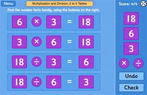 Multiplication And Division Games Topmarks Division To Multiplication - Division To Multiplication