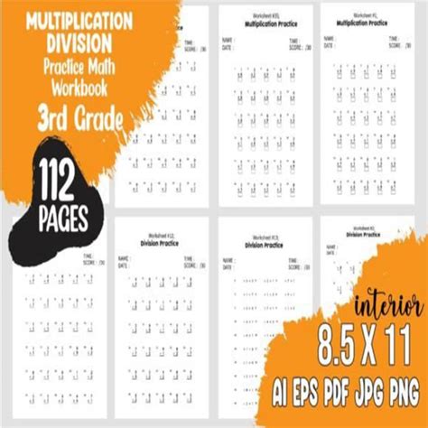 Multiplication And Division Math Workbook For 4th