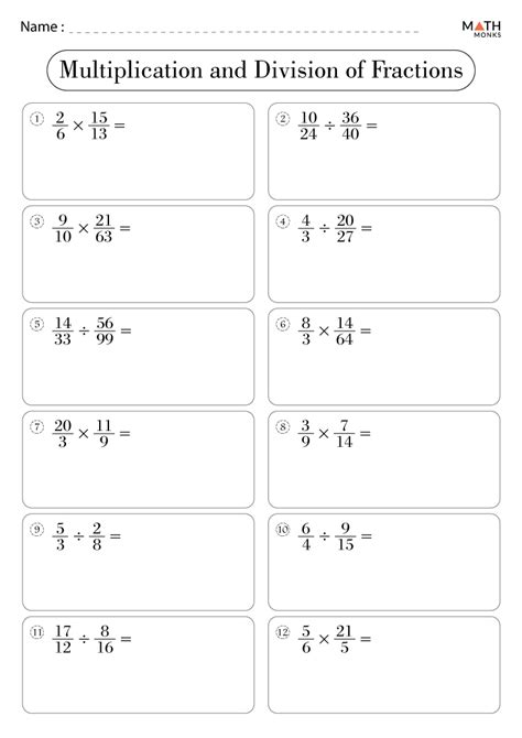 Multiplication And Division Of Fraction Multiplication And Division With Fractions - Multiplication And Division With Fractions