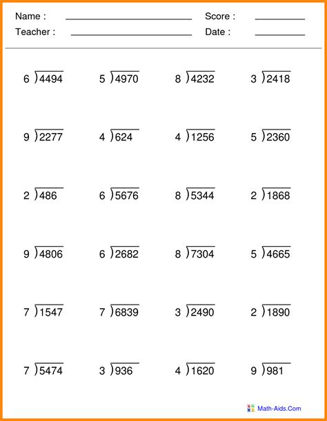 Multiplication And Division Worksheets Grade 5 Times Tables Grade 5 Multiplication Worksheet - Grade 5 Multiplication Worksheet