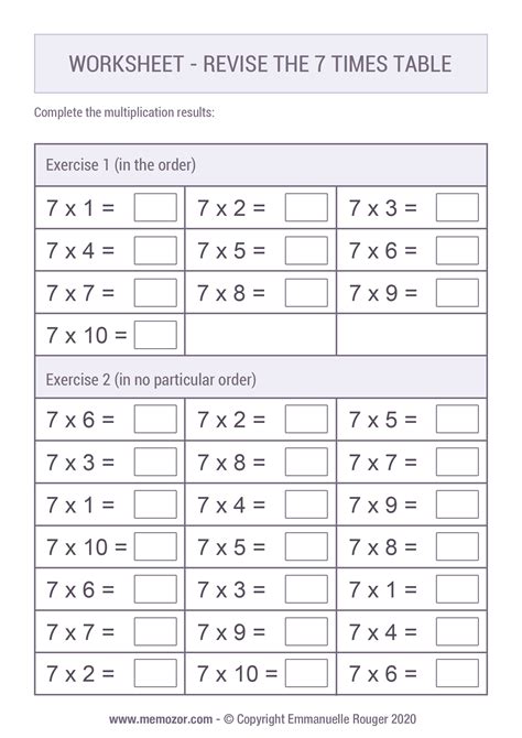 Multiplication Chart 7 Worksheet Archives Multiplication Multiplication 7 Worksheet - Multiplication 7 Worksheet