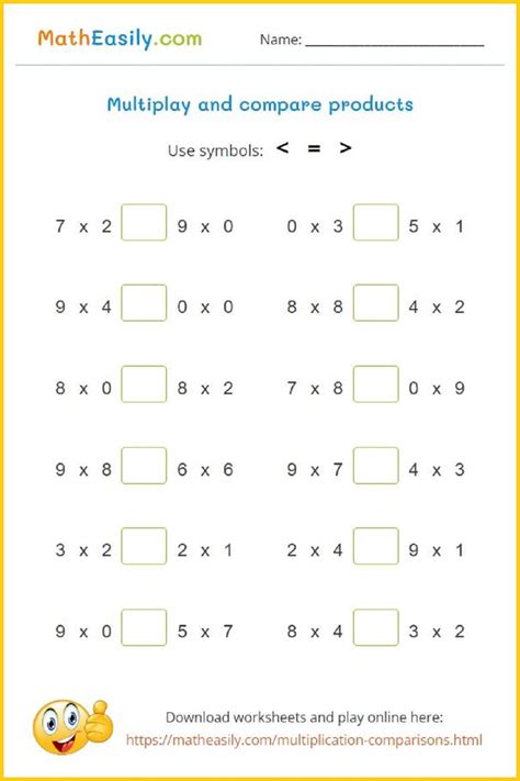 Multiplication Comparisons Within 100 With Answers 4th Grade Multiplicative Comparison Worksheet - 4th Grade Multiplicative Comparison Worksheet